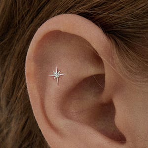 Star Stud • 925 Sterling Silver • Small Stud Earring • Tiny dainty earring • Tiny gold stud • Cartilage Earring