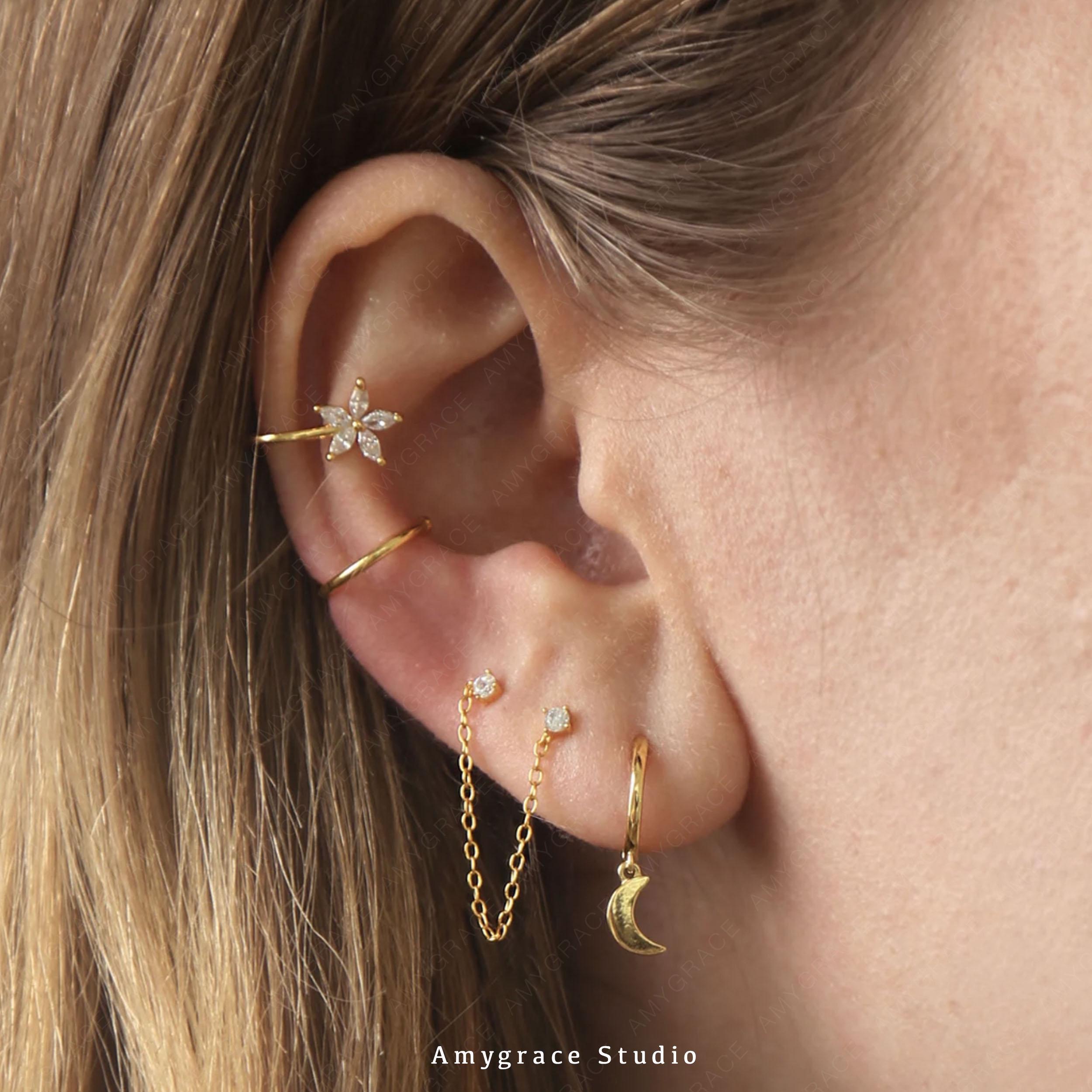 Simple Ear Cuff No Piercing 925 Sterling Silver No Piercing Sterling…