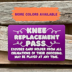 Knee Replacement Card, Knee Replacement Surgery, Knee Surgery Gift, Knee Replacement Gift, Funny Surgery Gift, Recovery Knee, Get Well Knee