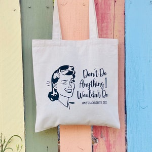 Personalized Bachelorette Party Tote, Personalized Girls Trip Tote, Personalized Birthday Weekend Tote, Retro Bachelorette Tote