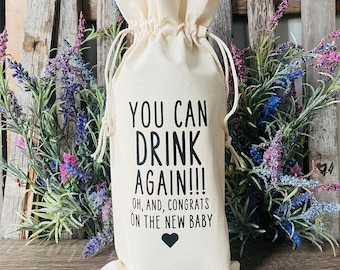 New Mom Wine Bag: Funny Postpartum Gift
