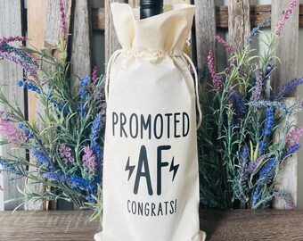 Promoted AF Wine Gift Bag: Personalized Congrats Gift