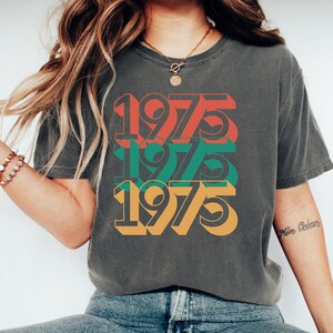 Vintage 1975 Shirt, 50th Birthday Shirt, 50th Birthday Gift for Women, Retro 1975 T Shirt, 1975 Birthday Shirt, Funny 50th Birthday Tee