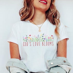 Christian Shirt, Faith Shirt, Bible Verse Tee, Jesus Shirt, Religious Shirt, Christian Gift, Christian Clothing, Faith Tee, Christian flower