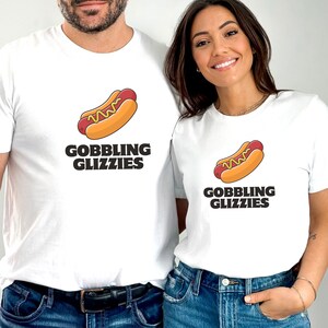 Gobbling Glizzies Hot Dog T-Shirt, Foodie Tee, Funny Hot Dog Lover Shirt