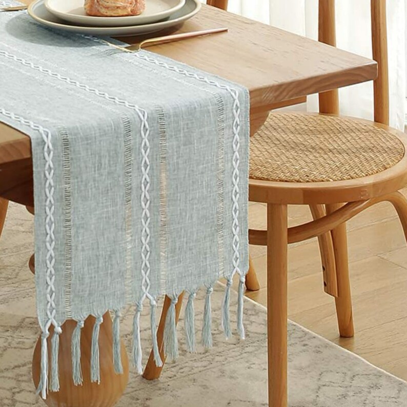 Gray Table Runner Linen Table Runner Farmhouse Fall Rustic Etsy