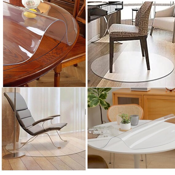 Clear table protector, custom-made by  