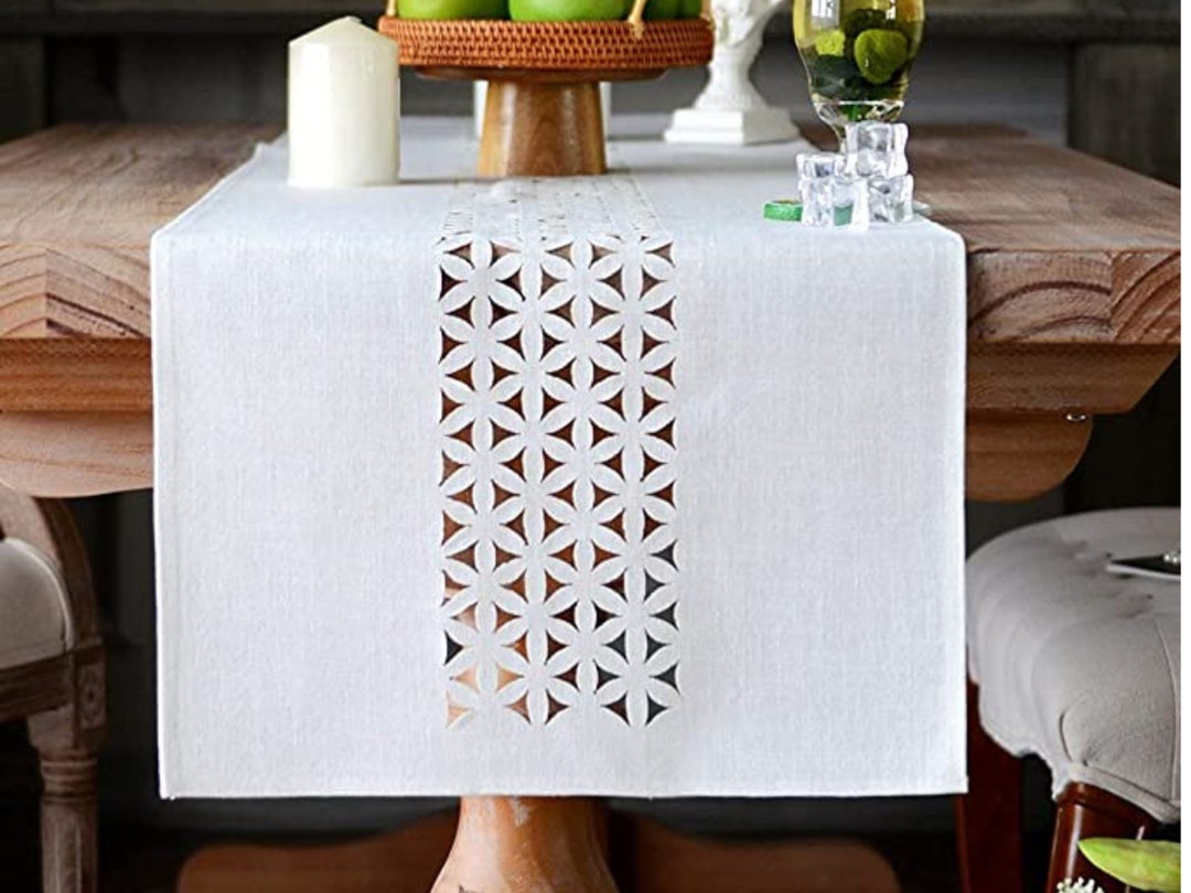 Table Runner and Placemats, Farmhouse Table Runners, Kitchen Table Decor, Indoor Outdoor Table