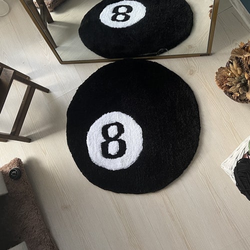 8 Ball Tufted Rug Circle Rug Etsy