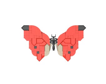 Lego® MOC Cymothoe sangaris-Blood Red Glider-Instructions