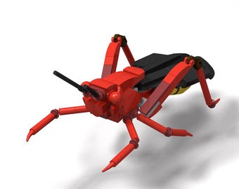 Lego® MOC Nomadacris septem fasciata-Red locust-Instructions