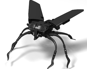 Lego® MOC Tabanus atratus. Black Horse Fly-Instructions
