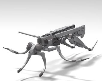 Lego® MOC Schistocerca nites-Grey Bird Grasshopper-Instructions