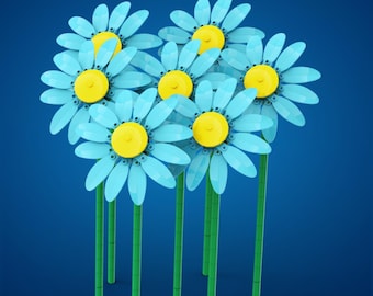 Lego MOC Blue Daisy