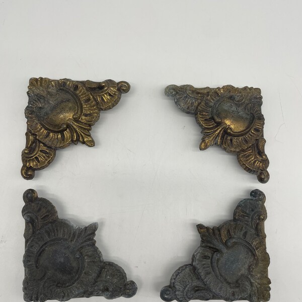 thumbnail image 2 of Steel Corner Guards For Boxes Antique Brass (Set Of 4) - 1.25 2 of 14