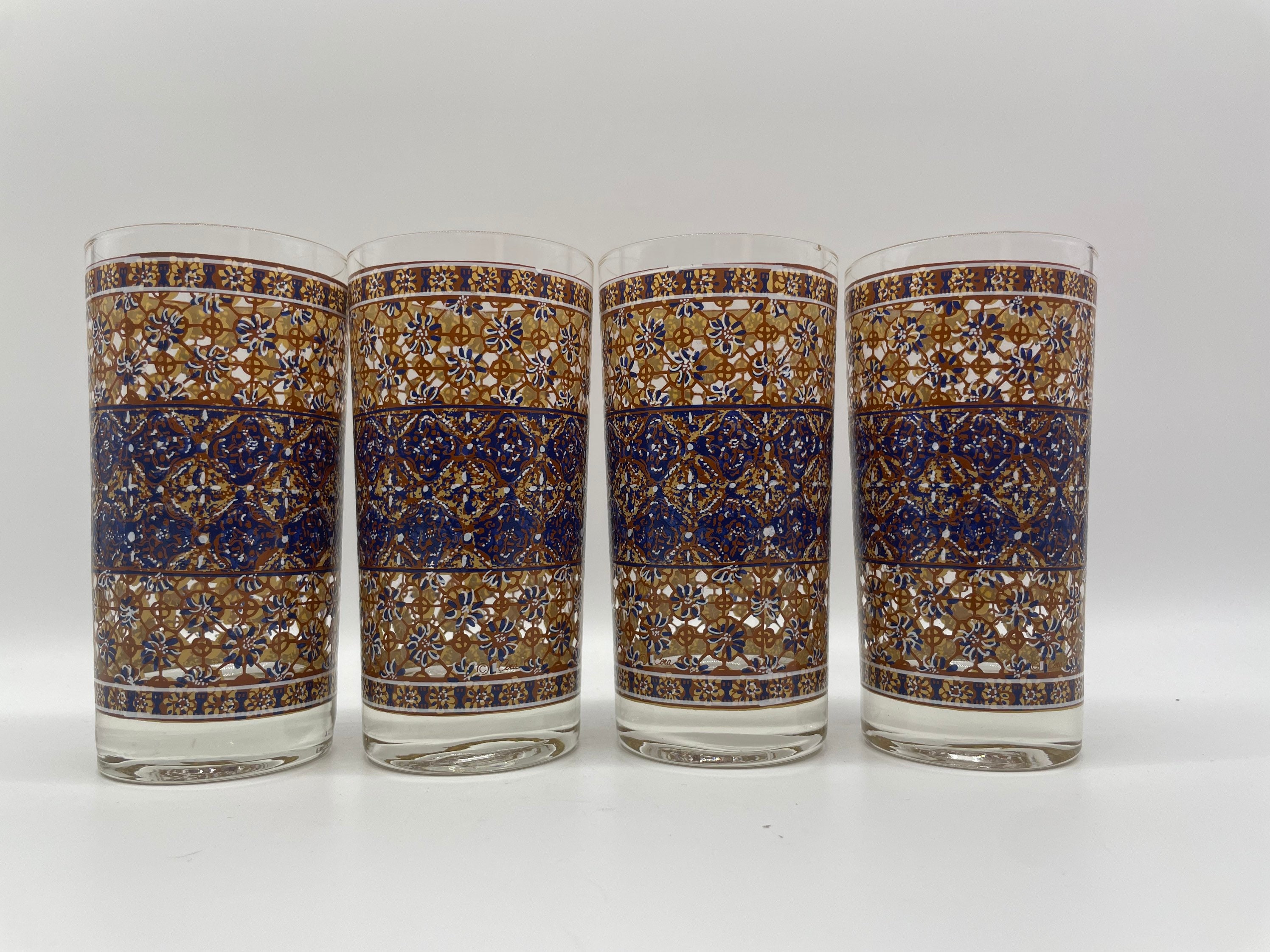 Moroccan Cone Glassware Set of 6 Clear / Large