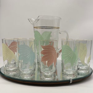 MCM West Virginia Pitcher and Glassware Set