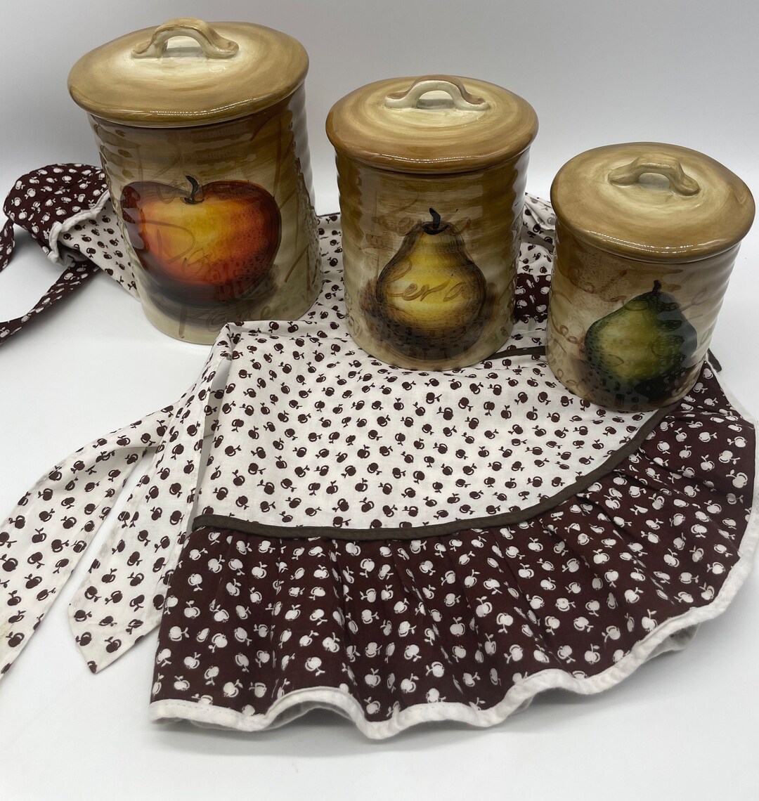 Vintage Hand Painted Fruition Tabletops Unlimited Canister Set Etsy