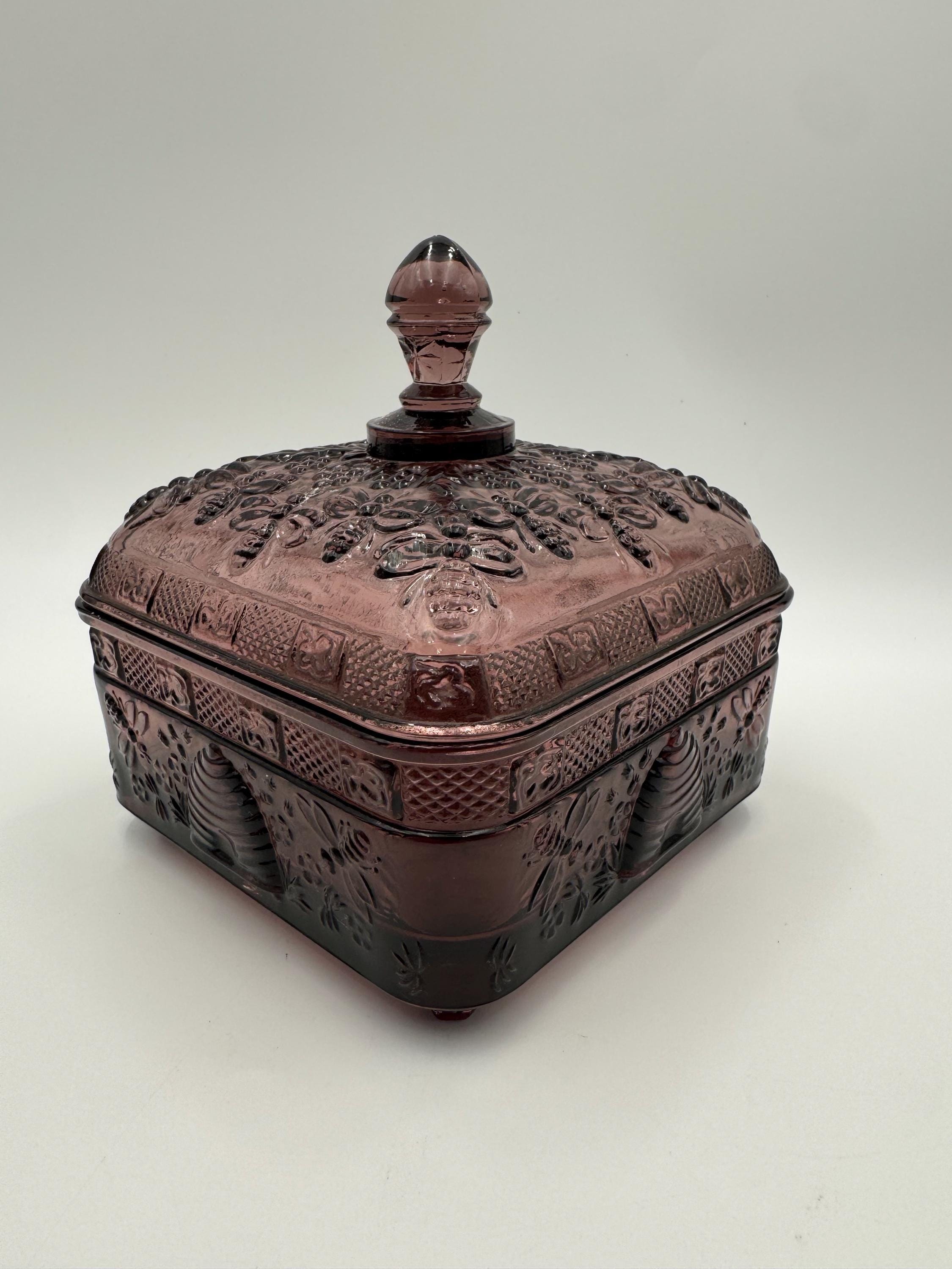 Tiara Amethyst Lidded Honey Bee Box - Etsy