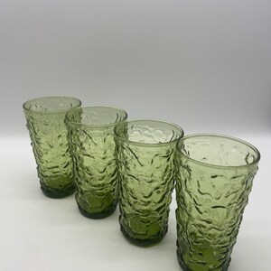 13 oz. Vintage Textured Sage Green Glass (Set of 6)