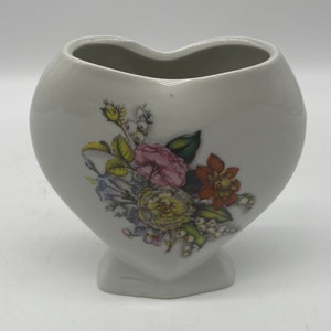 Vintage Heart Shaped Ceramic Vase
