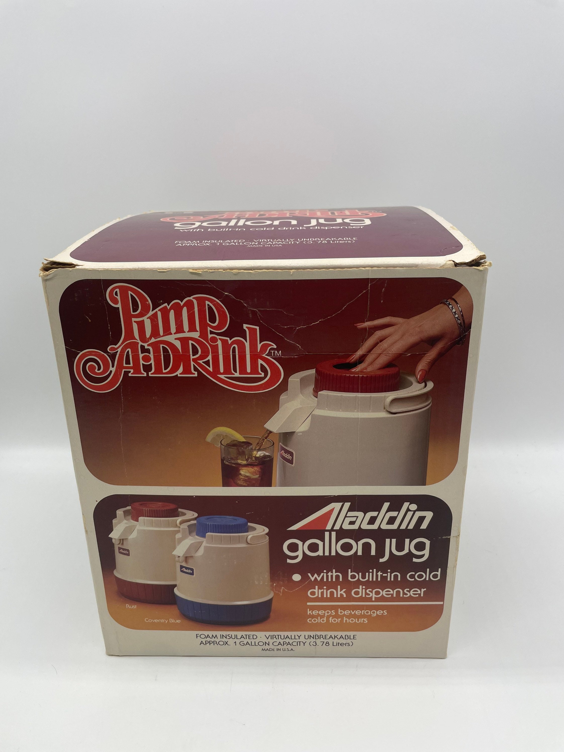 Vintage Aladdin's Pump A-drink Gallon Jug W/built-in Cold