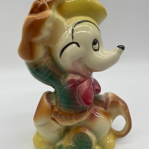 Vintage Mickey Mouse Cowboy Bank Walt Disney 1952