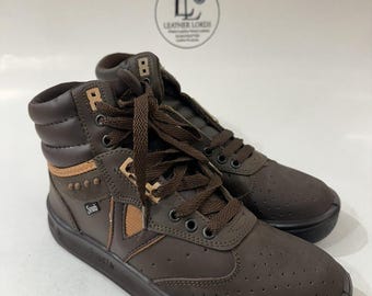 Servis Cheetah Brown High Top Athletic Boots, Combat Style Sneakers