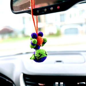 Green Goblin Crochet Ornament: Spidey Inspired Car Decor