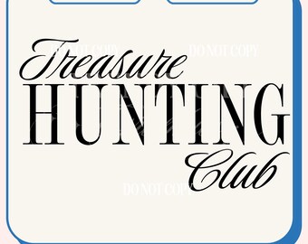 Clube de Caça ao Tesouro PNG | Design de Brechó (Download Digital)