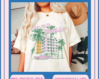 Retro Miami Florida PNG, Summer Vibes (Digitale Datei)