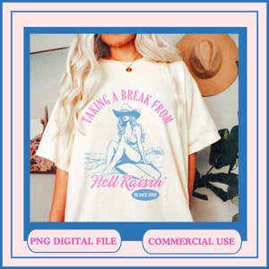 Cowgirl Summer png Seaside Cowgirl,Retro Cowgirl,Retro Summer png,Retro Coastal,Cowgirl Summer,Surf Girl Illustration,dtf png designs,