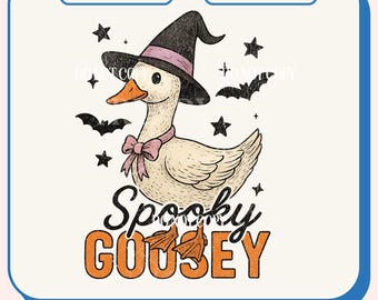 Halloween png, Spooky Goosey, Halloween Goose, Goose png, Honkus Ponkus, Spooky Mama png, Retro Halloween png, Temporada de abóbora png, Arrepios