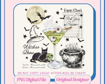 Halloween Png,Spooky season png,Trending png,Guest Check,Coquette Halloween,Witchy png,Skeleton png,Vintage PNG,Fall Png,Digital Download