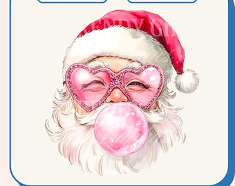 Vintage Santa,Coquette,Christmas png,Christmas designs,Christmas sublimation,Trending png,Retro Holidays png,Pink Christmas,Girly Christmas