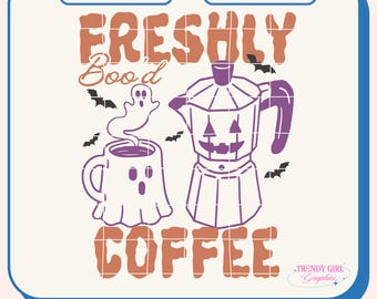 Halloween Coffee png,Retro Halloween Pumpkins Png,Halloween Shirt Png (Digital Download)