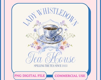 Lady Whistledown Tea House PNG, London England (Digital Download)