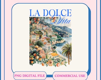 La Dolce Vita, Amalfikustens resor PNG (digital fil)