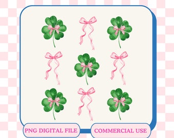 Coquette San Patrizio Trifoglio PNG, Grafica fiocco rosa (file digitale)