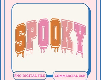 Pink Spooky Season PNG, Halloween Design (Digital File)