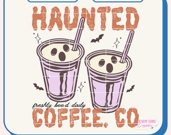 Halloween Coffee png,Retro Halloween Pumpkins Png,Halloween Shirt Png (Digital Download)