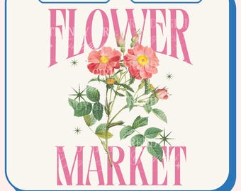 Coquette Garden Girl PNG, Flower Market Floral (Digital Download)