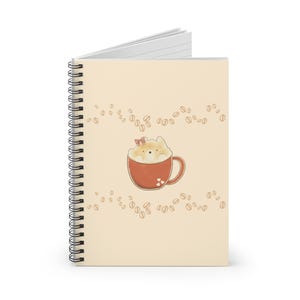 Pup Cup Spiral Notebook Journal- Lined