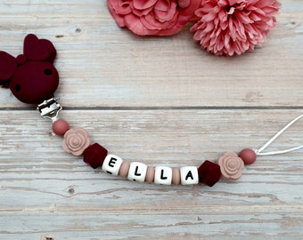 Pacifier chain with girl's name