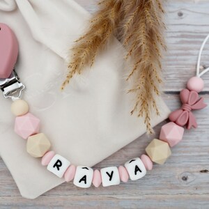 Pacifier chain with name girl