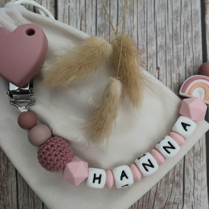 Pacifier chain with name girl