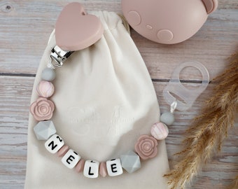 Pacifier chain with name girl