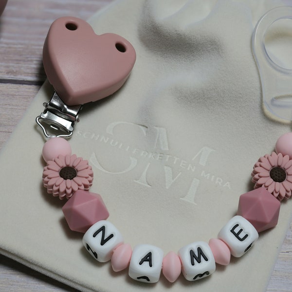 Pacifier chain with name girl