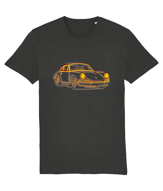 ポルシェ911 Tシャツ – 1970年代のクラシックカーイラストTシャツ