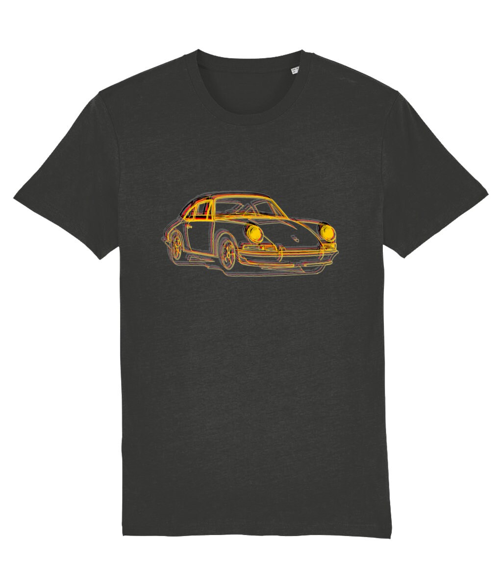 Porsche 911 T-shirt – 1970s Classic Car Illustration Tee – Vintage